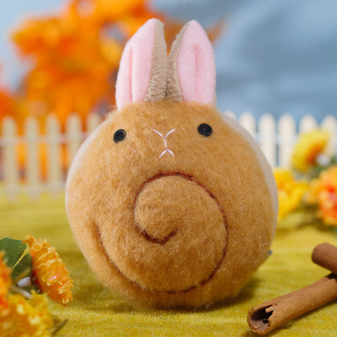 Cinnamon Bun Plush Toy Cozy Bunny with Cinnamon Swirl by